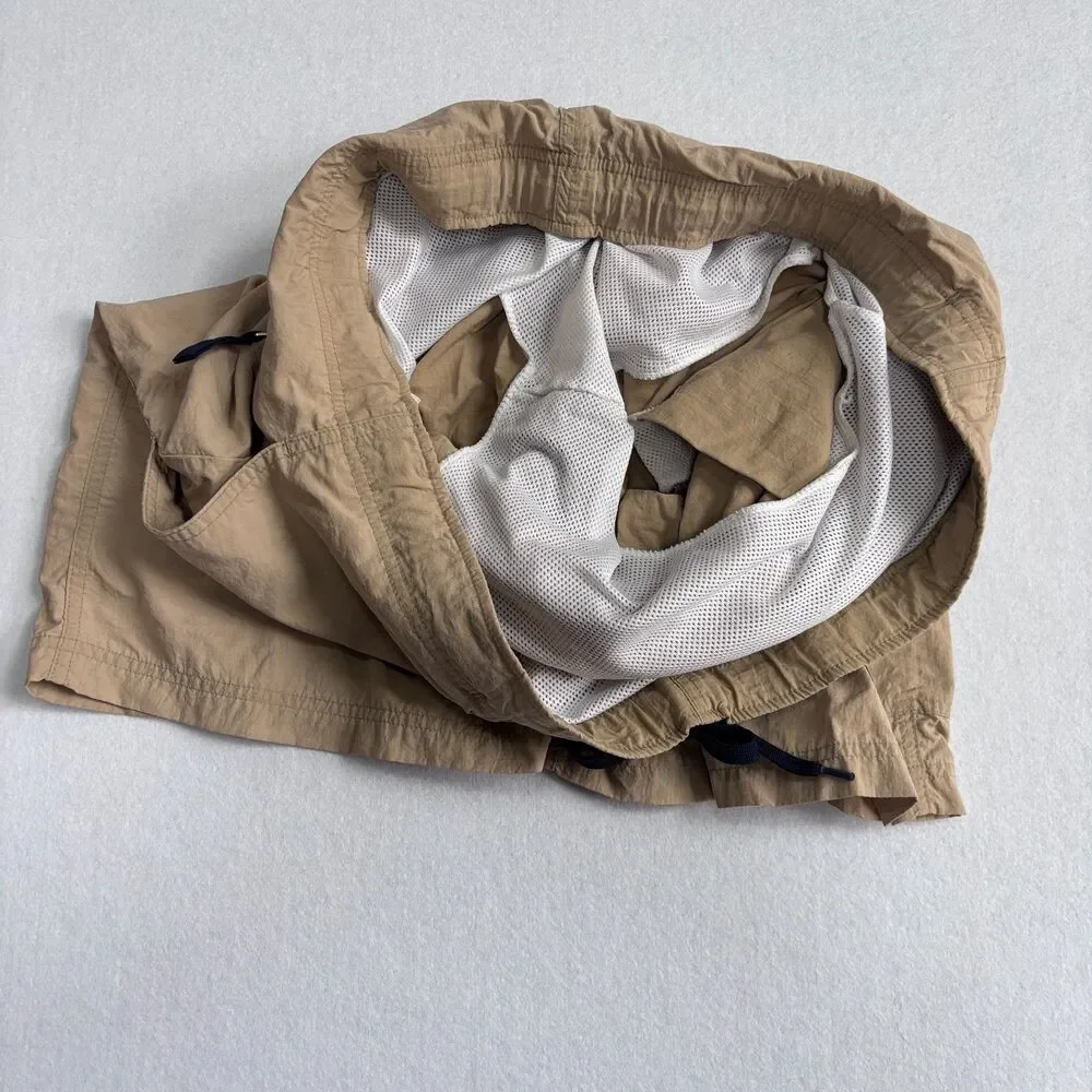 Polo Ralph Lauren Lined Swim Shorts Mens L Tan Cargo Pony Preppy Nylon Pull On